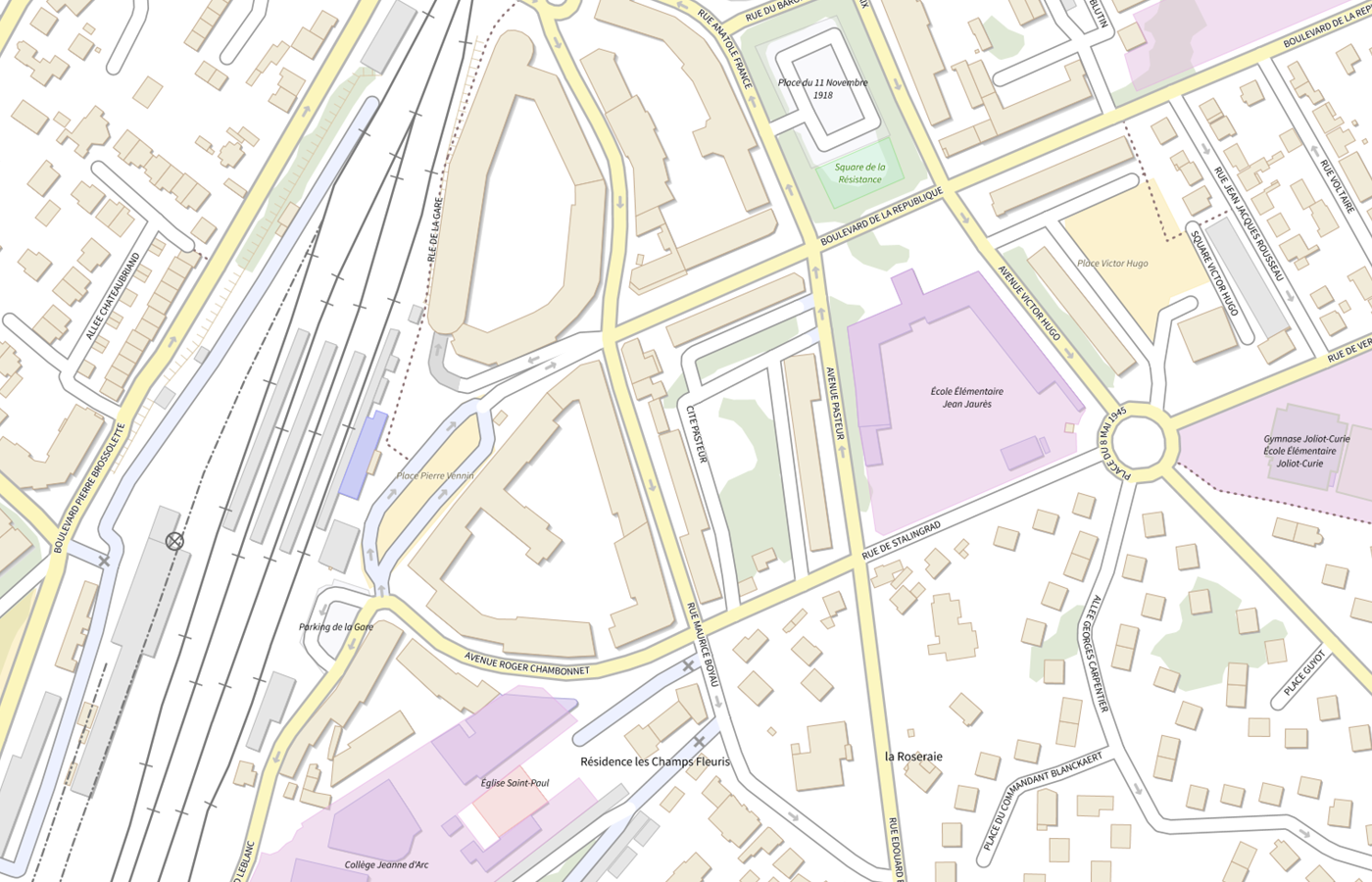 Plan IGN de situation de Pharmacie Centrale de Bretigny