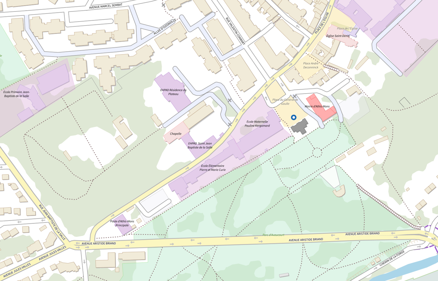 Plan IGN de situation de EHPAD Saint Jean Baptiste de la Salle