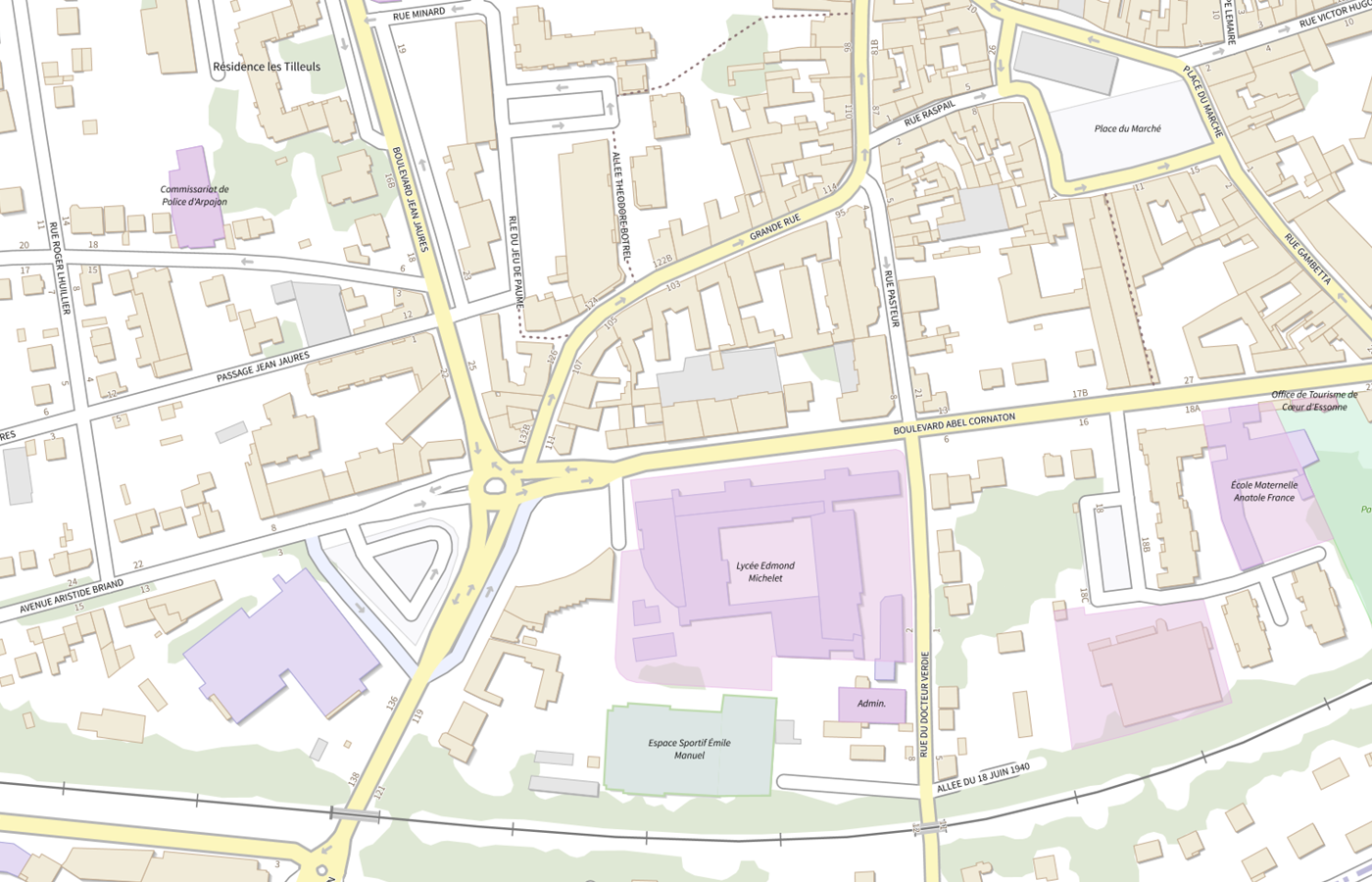 Plan IGN de situation de Pharmacie de la Gare