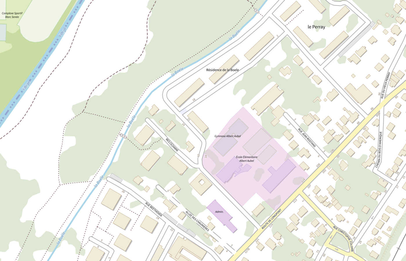 Plan IGN de situation de Circonscription d'inspection du 1er degré de Savigny sur Orge
