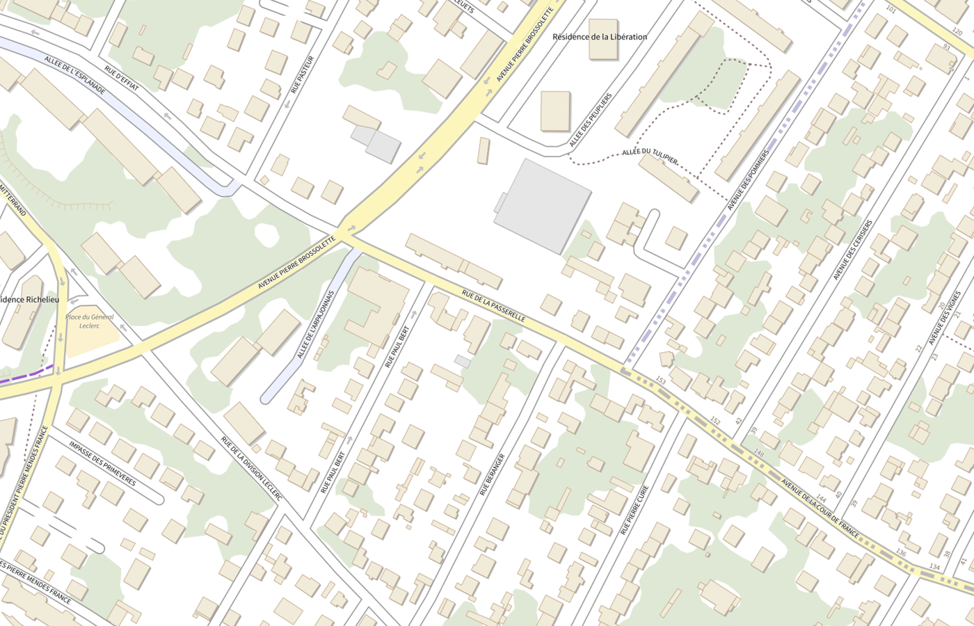 Plan IGN de situation de Selarl Pharmacie de la Passerelle