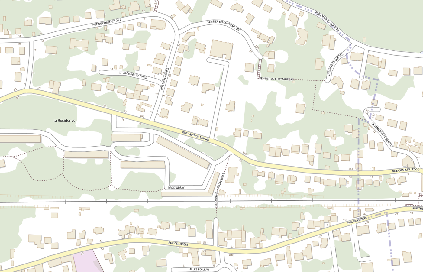 Plan IGN de situation de Maison Relais Residence Accueil