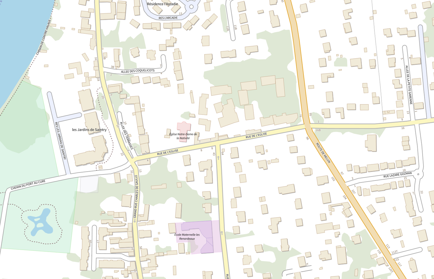 Plan IGN de situation de Centre Parental Hovia Eefe