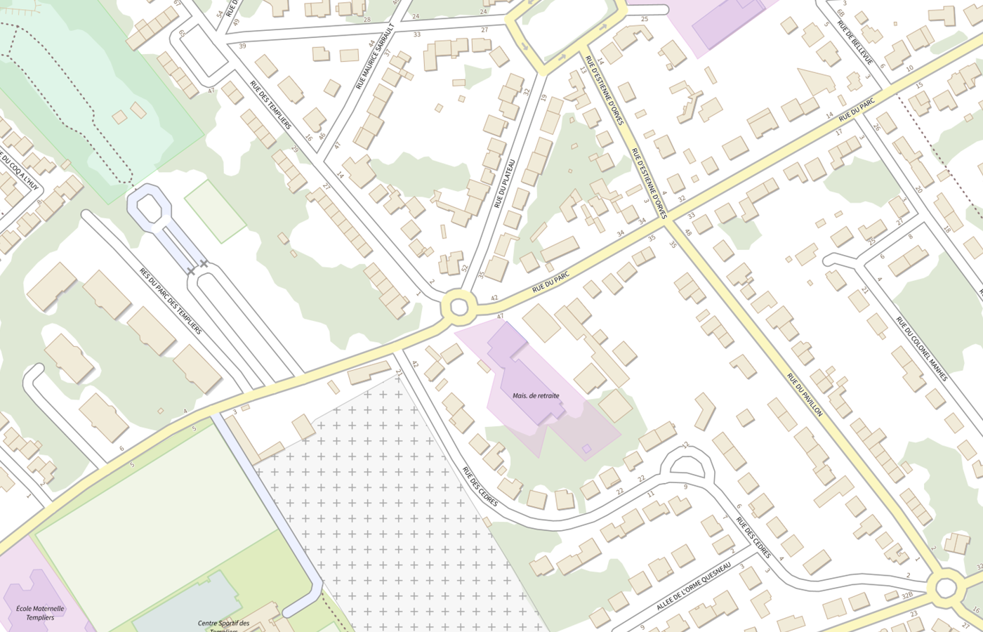 Plan IGN de situation de EHPAD Residence Bellevue