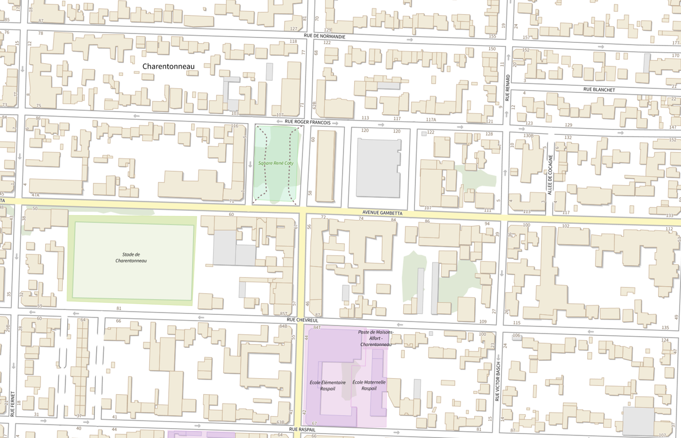 Plan IGN de situation de CMP de Maisons Alfort