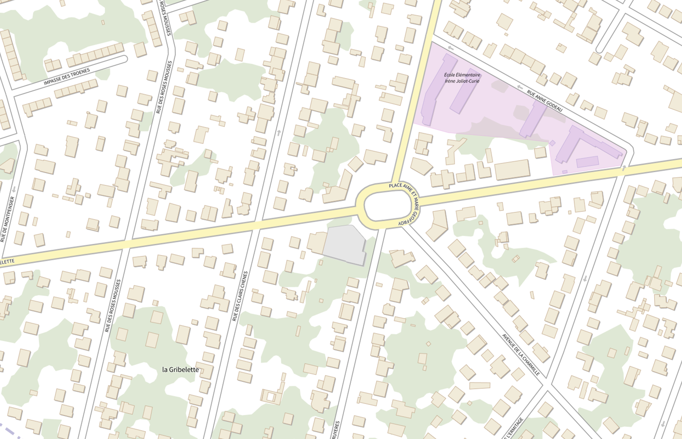 Plan IGN de situation de Pharmacie de la Gribelette